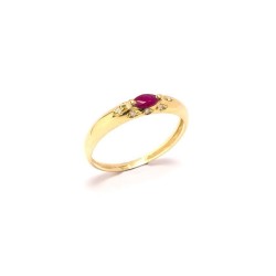 Anel Pneu Rubi em Ouro 18 Kilates - 20916